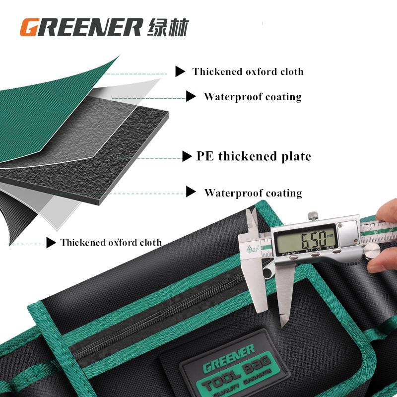 GREENERY поясная сумка для инструментов для электрика, мужская износостойкая, водонепроницаемая, многофункциональная фурнитура, специальный инструмент для обслуживания