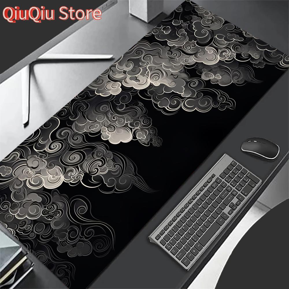 Japan Lucky Clouds Mouse Pad Large Computer Office Game Table Mat XXL Rubber Nonslip Stitched Edge Keyboard Mats Long Desk Pads