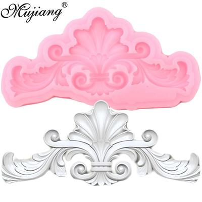 Mujiang Sugarcraft Цветочная кайма силиконовые формы прокрутки рельефные листья форма для помадки инструменты для украшения торта форма для шоколадной мастики