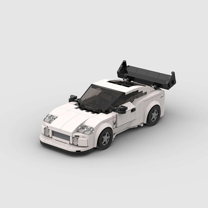 MK4 Supra MOC Скоростной Автомобиль Быстрый Супер Гоночный Транспорт Техническая модель Строительный Блок Гонки Ралли Спорт Кирпич Рождественский Подарок Город