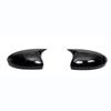 Накладки на зеркала заднего вида в стиле Бэтмена для Clio 5 MK5 - Черный лак (Набор из 2)
