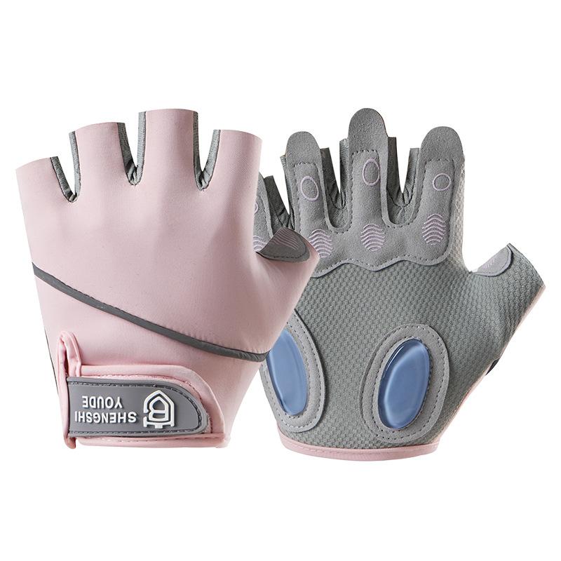 Фитнес-перчатки для женщин, для занятий спортом на открытом воздухе, велоспорта, подтягиваний на перекладине, тренировок на турнике, йоги, нескользящие велосипедные перчатки