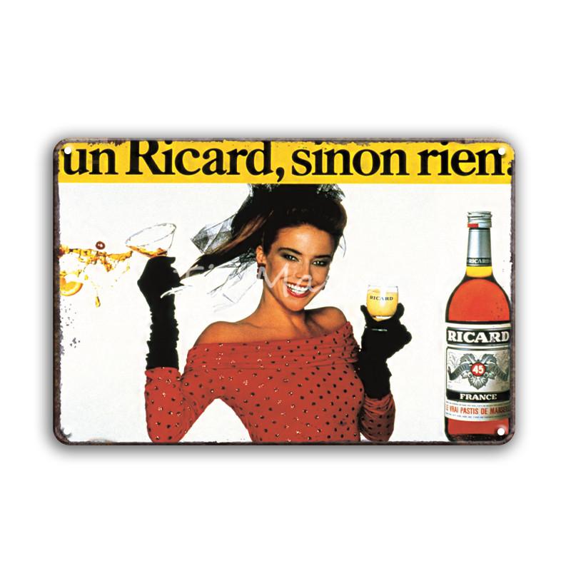 Металлическая жестяная вывеска для пива Ricard, винтажный постер для клуба Гавана, металлические вывески, античный ирландский паб, бар, кафе, кухня, художественный настенный домашний декор