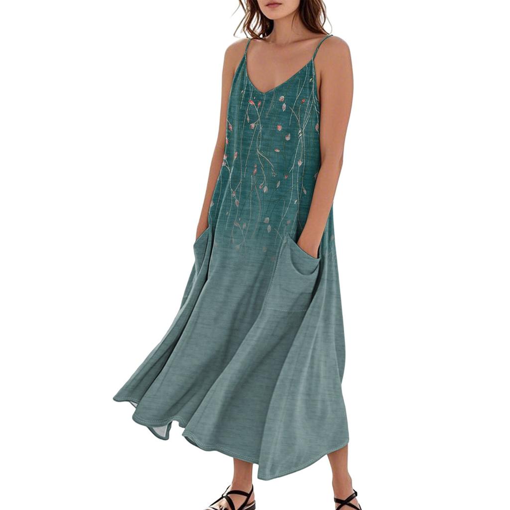 Women's Summer Dress Casual Loose Long Beach Vacation Dresses