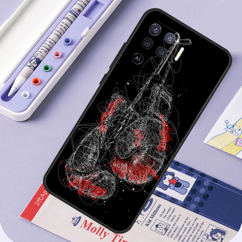 Boxing Gloves For Oppo A96 A76 A16 A94 A74 A54 A15 A18 A38 A58 A78 A98 A40 A60 A80 A57 A17 A77 A5 Pro Case