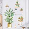Wall Stickers, Green Plants Porch Decoration Stickers Living Room Bedroom Sofa Background Wall Layout Rental House Renovation