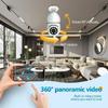5MP E27 Bulb Surveillance 4X Digital Zoom Camera 2.4G 5G WiFi Wireless Baby Monitor Cameras AI Tracking Home Color Night Vision CCTV Cam