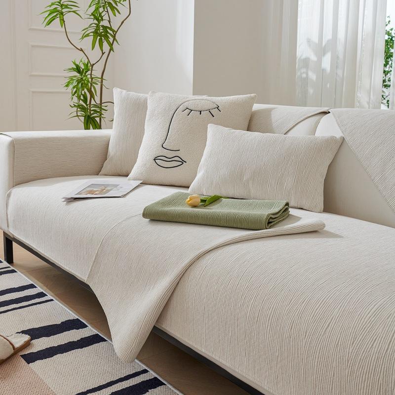 Подушка для дивана, современная легкая, роскошная, универсальная синельная нескользящая простая однотонная ткань для четырех сезонов, чехол для дивана