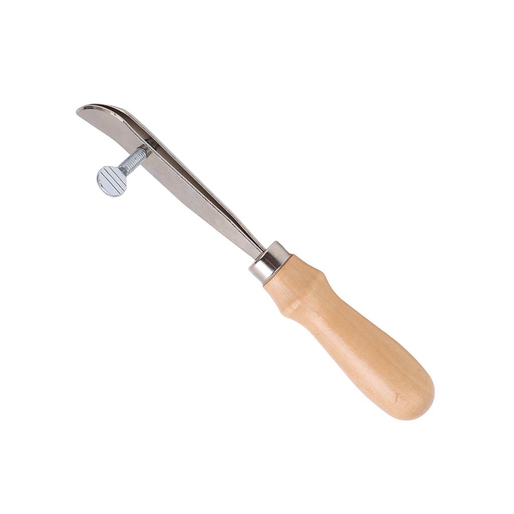 Кожаный кромкогибочный станок с деревянной ручкой, прочный металлический, широко используемый портативный наружный кожаный кромкогибочный станок для