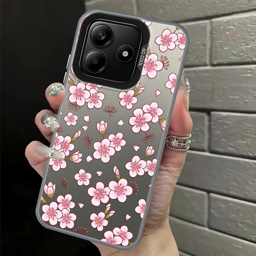 Чехол для Xiaomi Poco F3 GT C51 X3 NFC X3 Pro F4 C50 X5 Задняя крышка телефона Мультяшный цветок