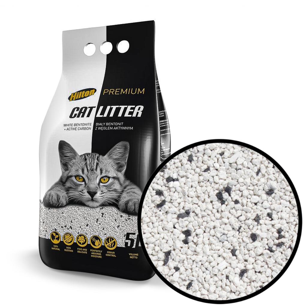 Bentonite Cat Litter, Activated Carbon, Odor-Clumping, 5L