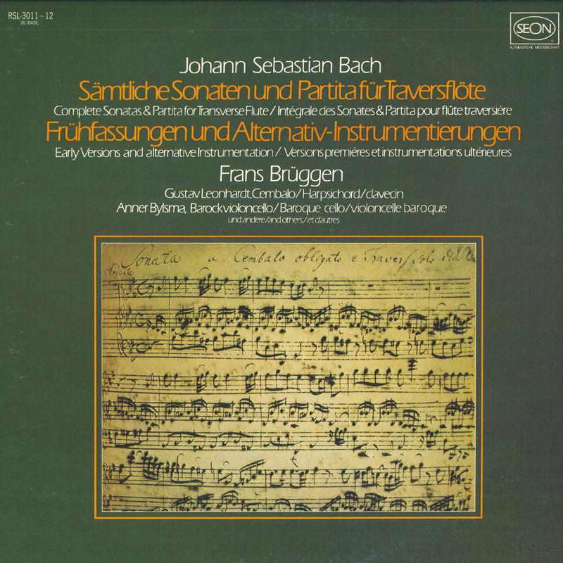 LP Пластинка ФРАНС БРЮГГЕН - Бах: Полные сонаты для флейты RSL301112 SEON Япония Классика Б/У