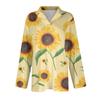 Women's Fashion Leisure Long Sleeve V Neck  Flower Printing  Top