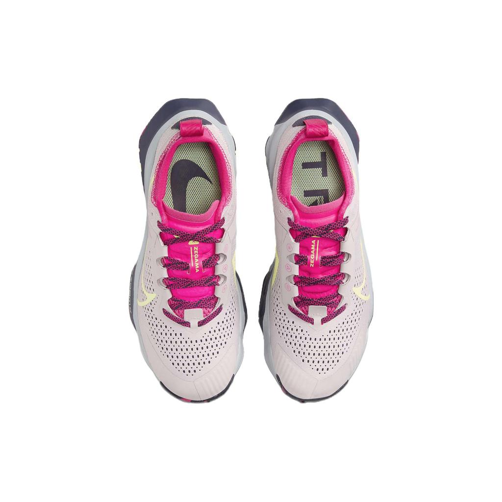 Nike ZoomX Zegama Platinum Violet Luminous Green женские кроссовки