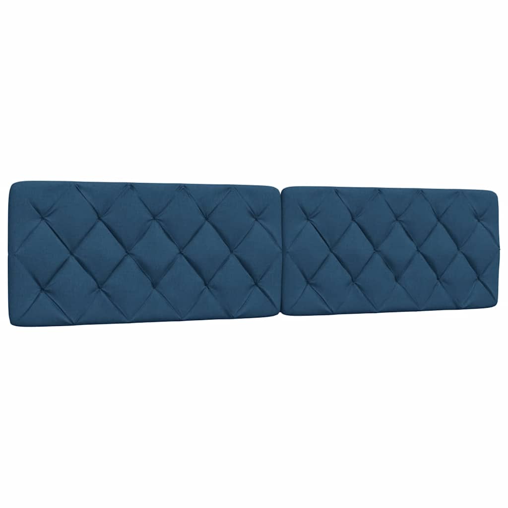 Bed Frame without Mattress Blue 200x200 cm Fabric