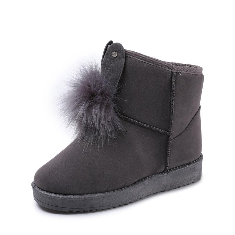 Order A Size Up Rabbit Ears Soft Snow Boots Women Winter Warm Plush Ankle Booties Female Fashion Slip On Cotton Shoes
