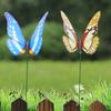 Lawn Decor Yard  Artificial Butterfly with Rods Simulation Color Fake Butterflies Garden Decoration