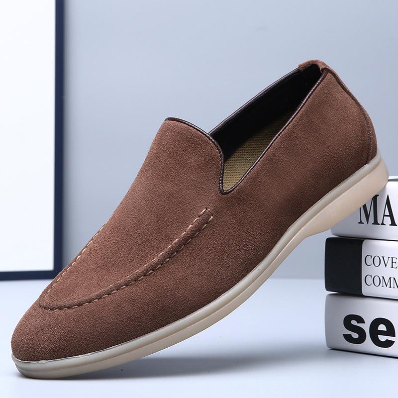 Ретро британский мех поворачивающийся на одну педаль мужской деловой дышащий чехол для ног повседневные мягкие ленивые туфли