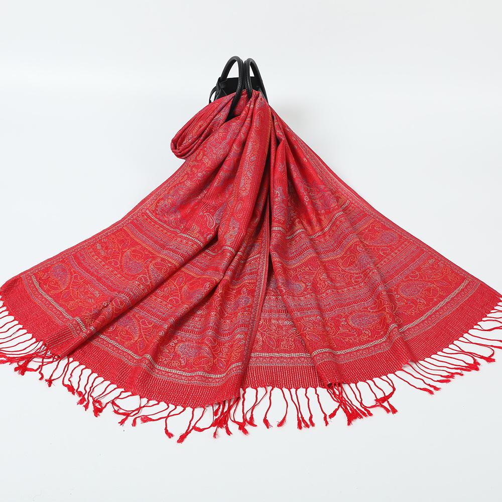 Jacquard Cashew Scarf Shawl Women's Headscarf Spring and Autumn Thin Scarf