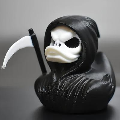Мрачный Жнец Утка Напечатанная на 3D Пугающая Статуя Утки Смерти Подходит для Украшения Дома Хэллоуин Украшение для Вечеринки в Доме с Привидениями