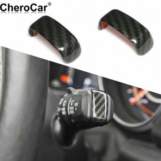 Carbon Fiber Turn Signal Lamp Wiper Switch Lever Trim For Jeep Wrangler JL 2018+