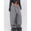 Y2k Grey Sweatpants Women Vintage Hip Hop Korean Casual Joggers Pants Oversized Harajuku America Retro Trousers
