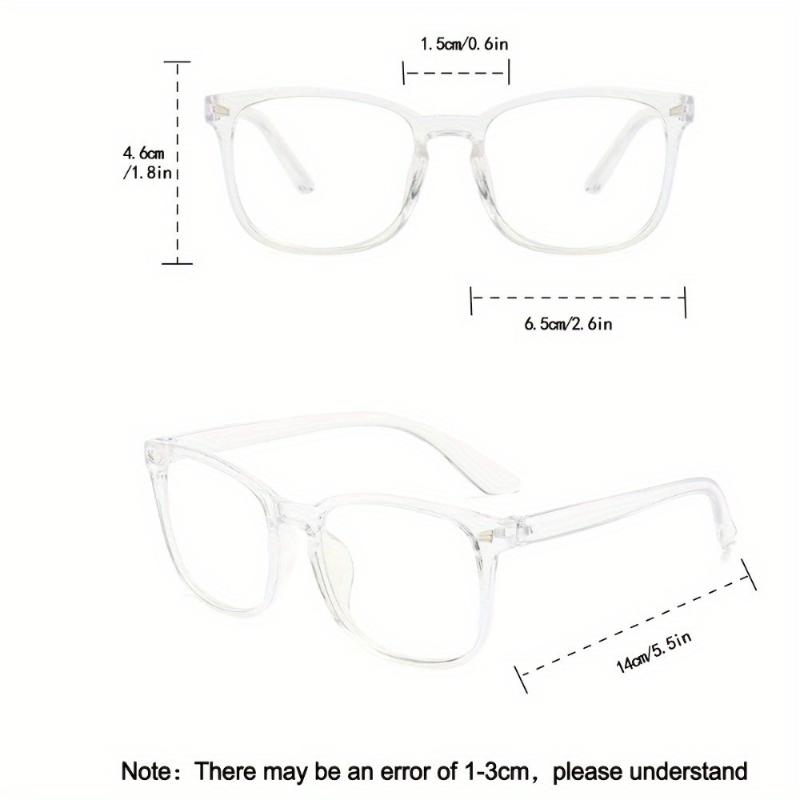2pcs Fashion Anti-Radiation Eyeglasses Transparent Retro unisex Computer Glasses Anti-Blue lens Eyewear Casual