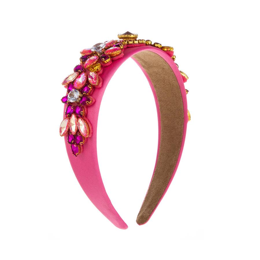 Женская тяжелая промышленность, полный кристалл, винтажная повязка на голову с широкими краями в стиле барокко, инкрустированная высококачественная женская повязка для волос