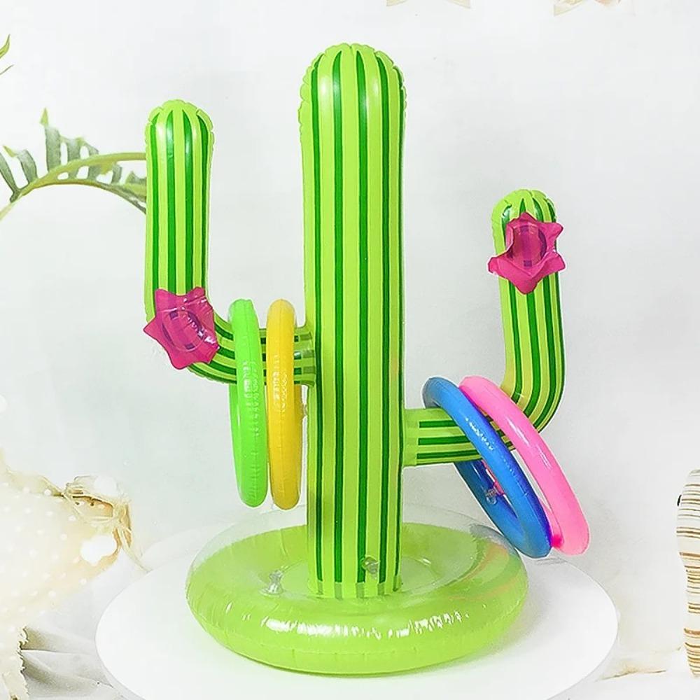 Надувная ПВХ плавающая игра для бросания Кактус Надувной матрас для бассейна На открытом воздухе