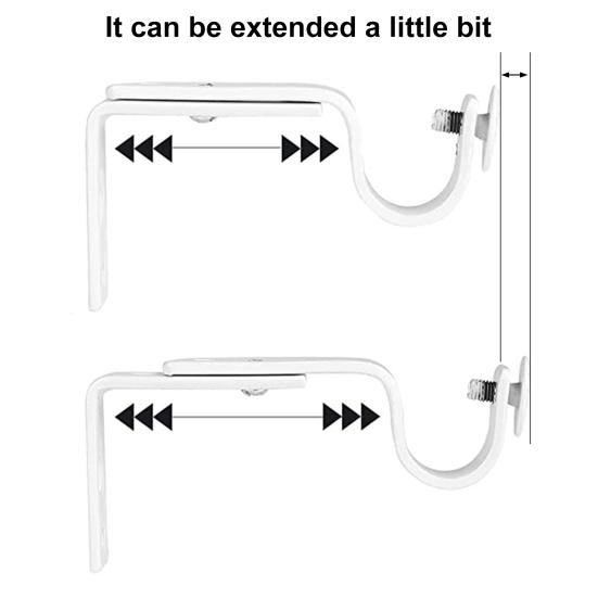 4 шт., кронштейн для карниза, простая установка, держатели для карнизов, сверхмощный кронштейн для оконной драпировки для дома
