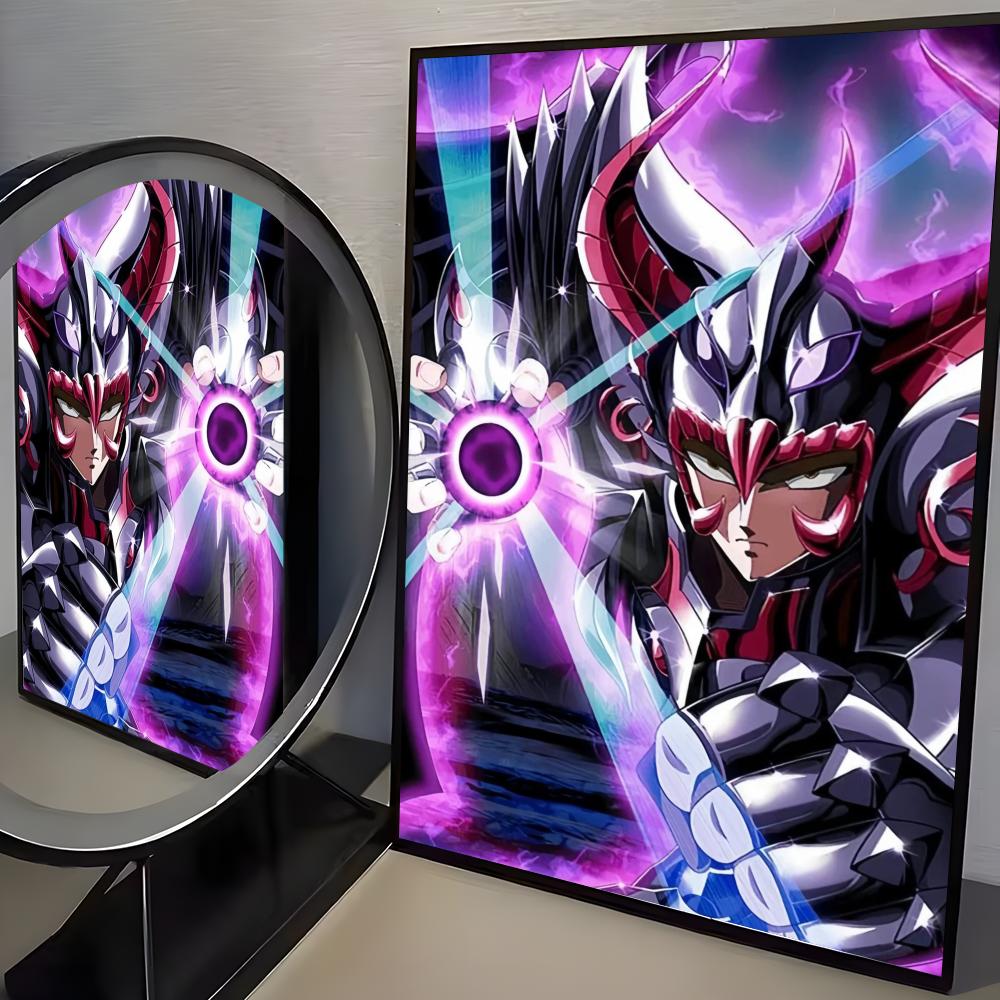 S-Saint Seiya Anime Classic Poster HD Art Mural Wallart Poster Waterproof Vintage Print Decor for Home Decoration DIY