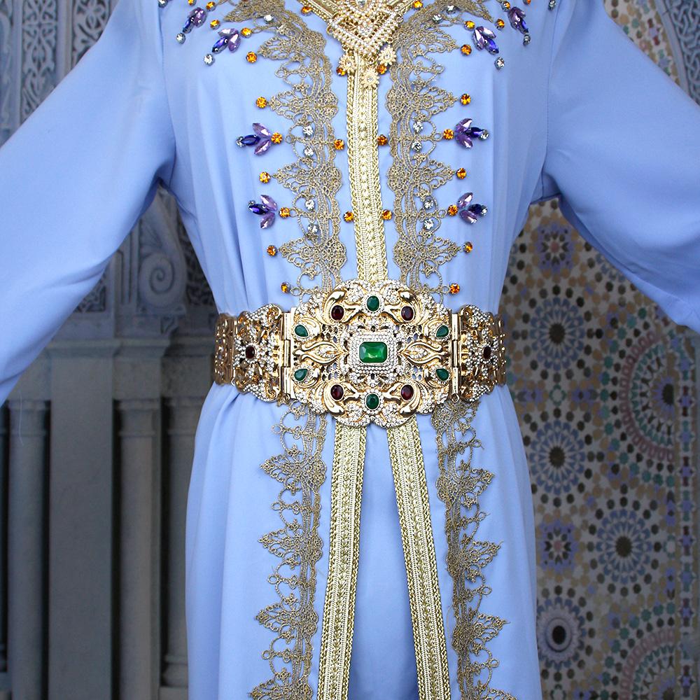 Женское платье большого размера золотого цвета, пояс для невесты, свадебные украшения