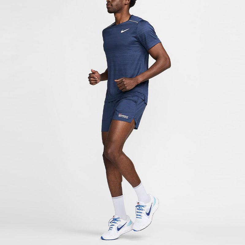 Nike Сухие 5-дюймовые шорты для бега с подкладкой мужские шорты темно-синие HF4562-410