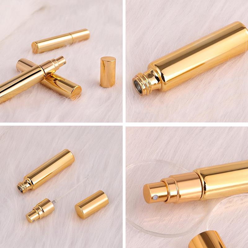 10Ml Portable Uv Glass Refillable Perfume Bottle With Aluminum Atomizer Spray Bottles Sample Empty Containers