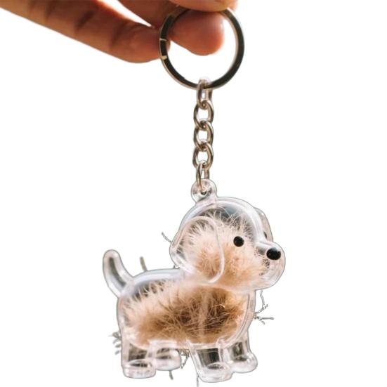 Брелок для собаки Персонализированный памятный сувенир для питомца Прозрачная акриловая оболочка Корги Померанский шпиц Бульдог Легкий брелок с породой собаки