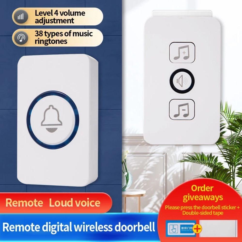 Waterproof Wireless Doorbell 300M Range Welcome Doorbell Door Chime Kit Indoor Outdoor Use