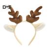 Рождественская повязка на голову с ушками оленьих рогов, универсальный рождественский аксессуар для волос для взрослых и детей, праздничный костюм