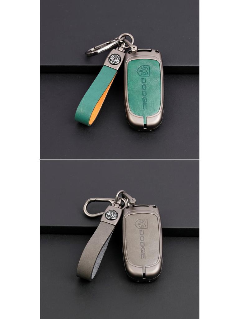 Кейс для ключа Dodge: Металлический защитный чехол и сумка из натуральной кожи для Journey, Caliber, Avenger