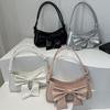Women's Bag 2024 Korean Edition New Cute Big Bow Single Shoulder Small Bag, Unique Design, Girl Handheld Underarm Bag