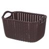 Imitation Rattan Plastic Uncovered Basket Handheld Storage Frame,Baskets for Organizing, Bathroom Cosmetics Storage Box
