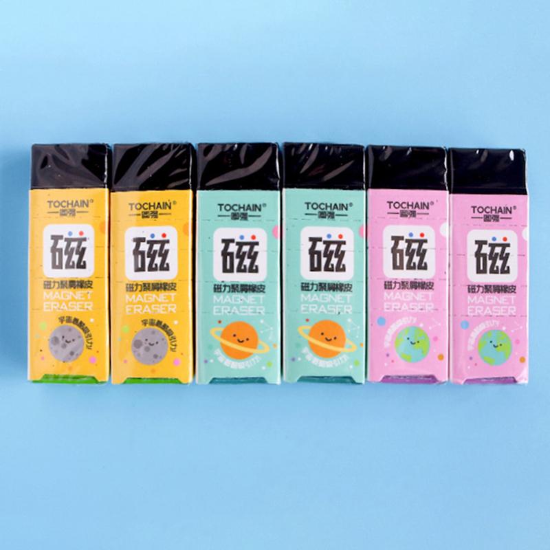Прохладный креативный экологически чистый магнитный резиновый магнитный ластик для студентов, канцелярские принадлежности