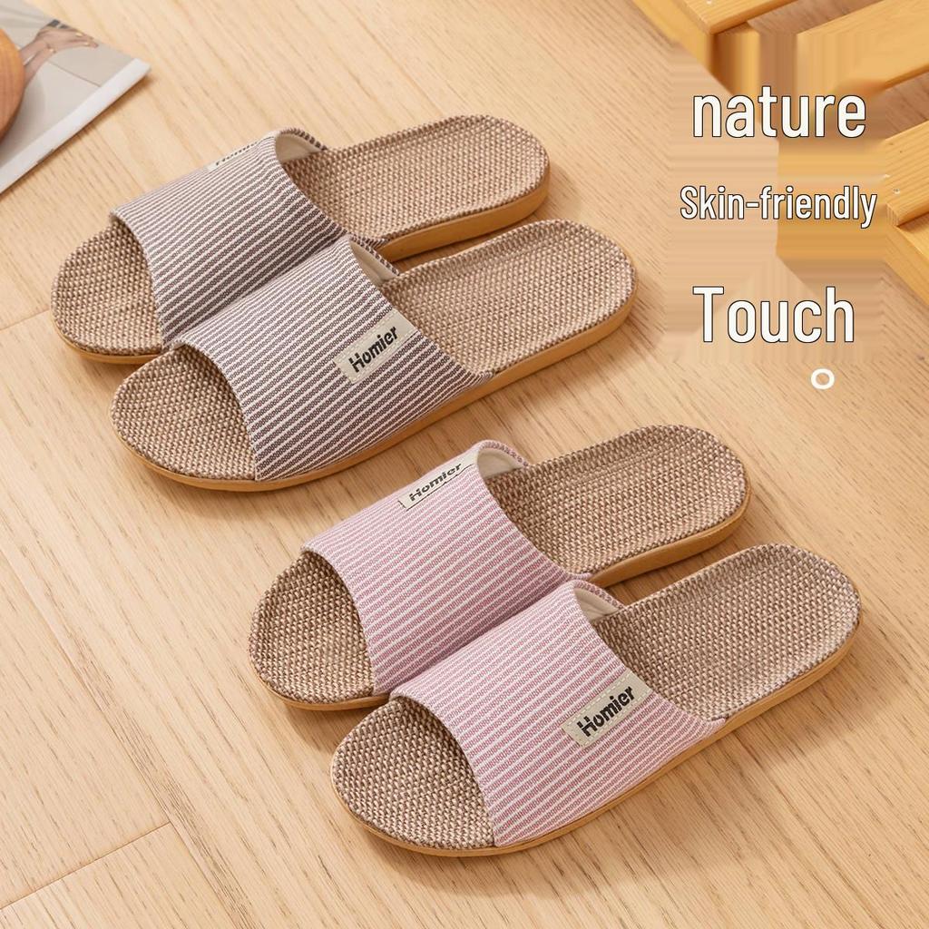 Unisex Cotton Linen Slippers for All Seasons: Spring, Summer, Autumn, Winter