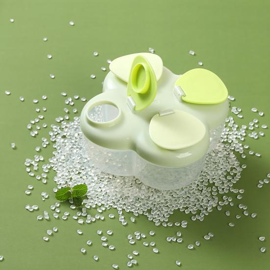 Коробка для сухого молока Портативный диспенсер для детской смеси с 4 отделениями Непросыпающийся контейнер для детских закусок