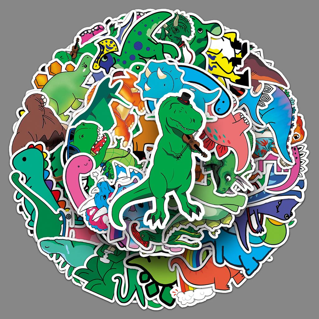 50 Мультяшный Маленький Динозавр Персонализированные Граффити Детский Чемодан Ноутбук Холодильник Автомобиль Креативные Декоративные Наклейки