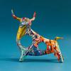 Colorful Cattle Animal Ox Statue Home Decor Living Room Bull Sculpture TV Cabinet Ornament Crafts Abstract Figurine