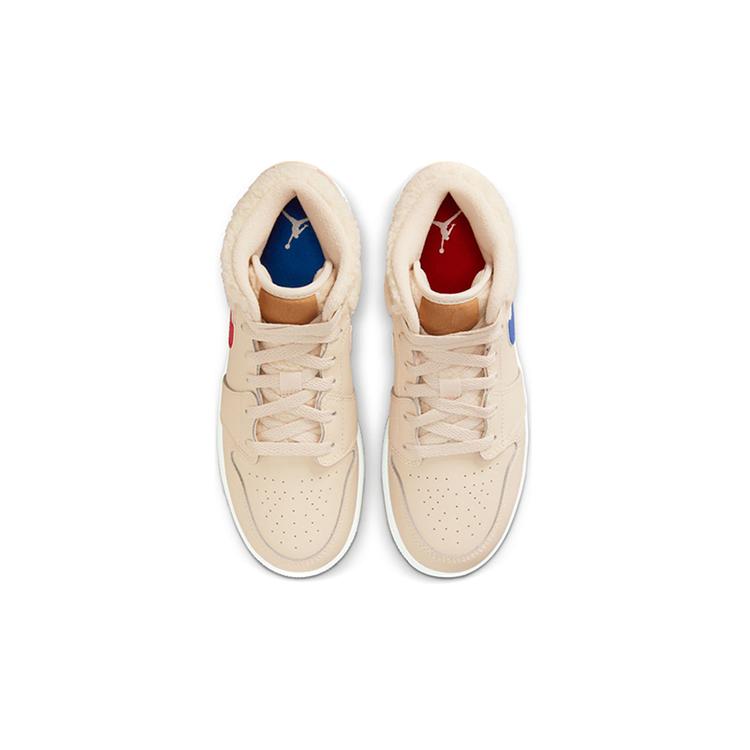Jordan 1 Mid Utility Fleece Pearl White GS DO2207-264