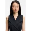 BoSS Women S adjuStable Belt Stretch Cotton Wrap dreSS Dark Blue
