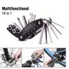 Набор многофункциональных складных отверток 16-в-1 с внутренними шестигранными ключами для инструментов для технического обслуживания велосипедов для занятий спортом на открытом воздухе