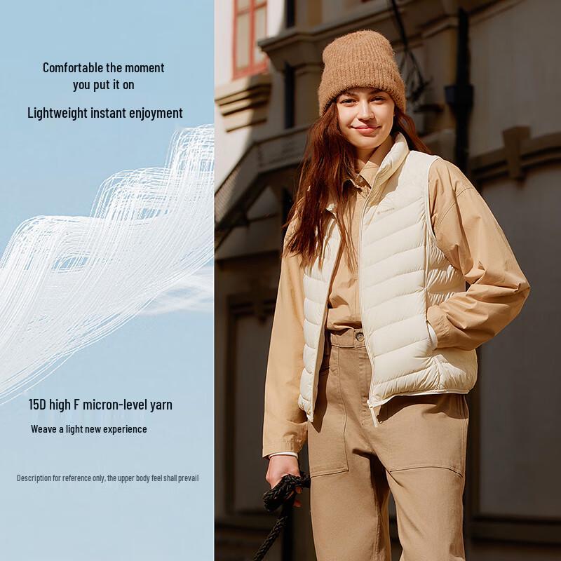 Tanboer Women's Lightweight Stand-Collar Down Vest TB5330102A