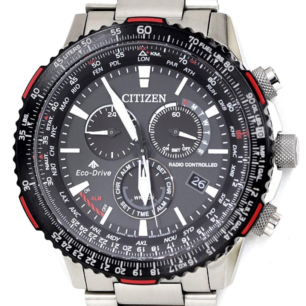Citizen Часы Promaster Sky с вечным календарем CB5001-57E E660-S115442, Радиоуправляемые, Eco-Drive, Хронограф